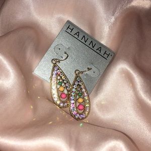 Multi-colored teardrop earrings 🌸✨